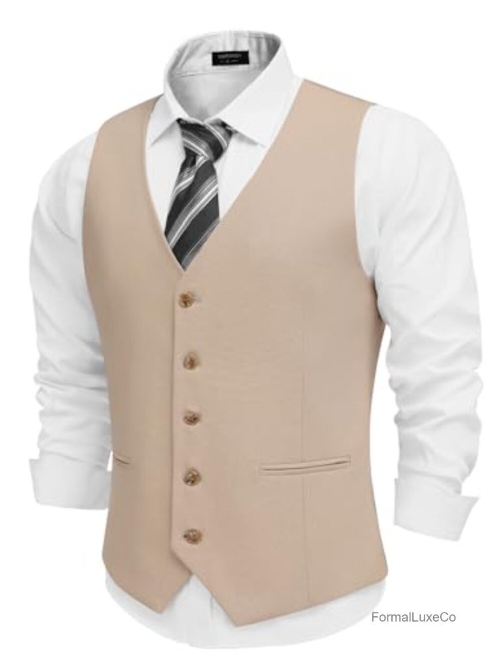 Linen Vest Slim Fit Suit Dress Waistcoat Wedding Business Prom